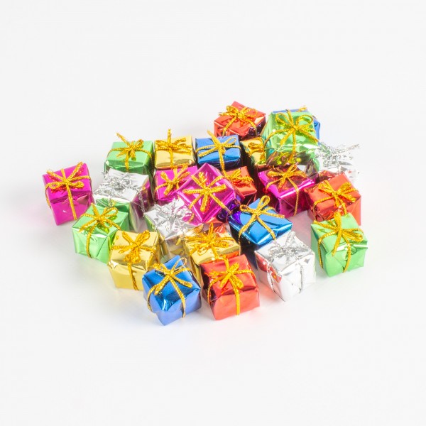 Deko Geschenkpäckchen 20mm, sortiert