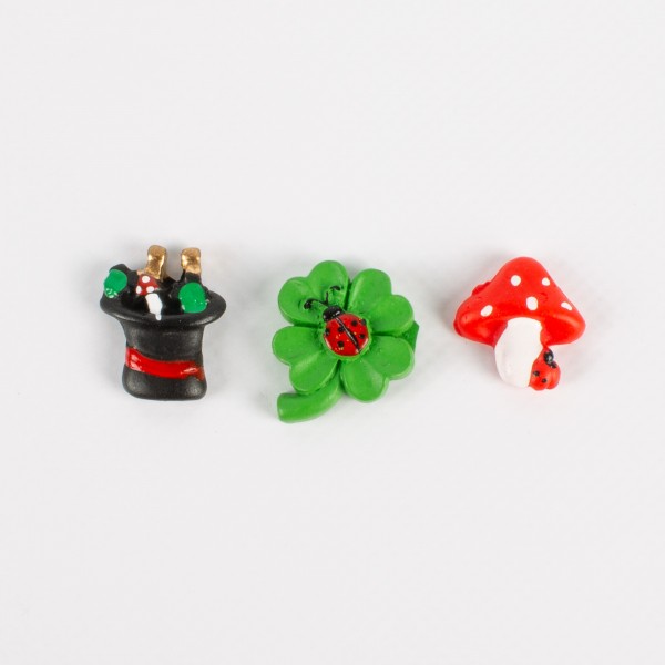 Poly Glücksbringer 20mm, sortiert