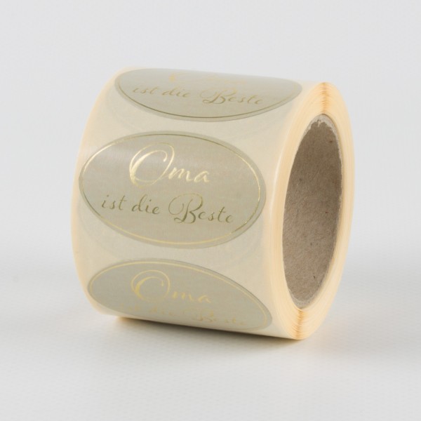 OMA 4326 oval, Etiketten bei/go