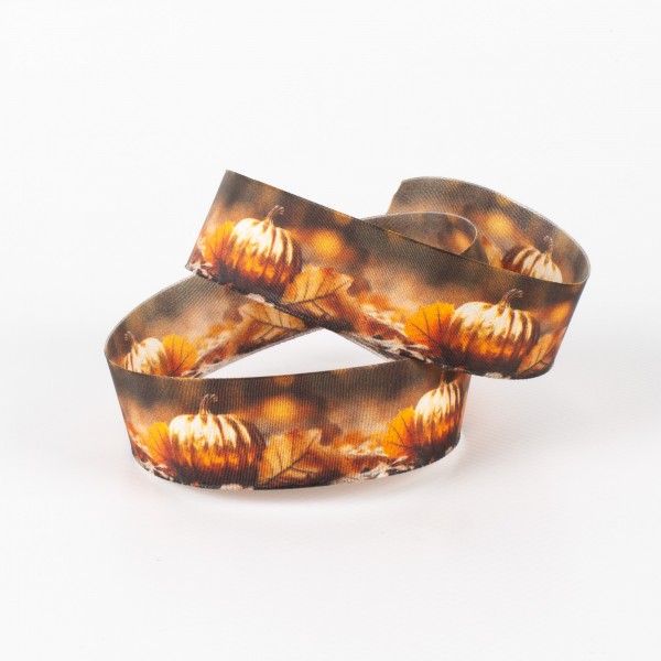 GOLDEN PUMPKIN taffeta ribbon