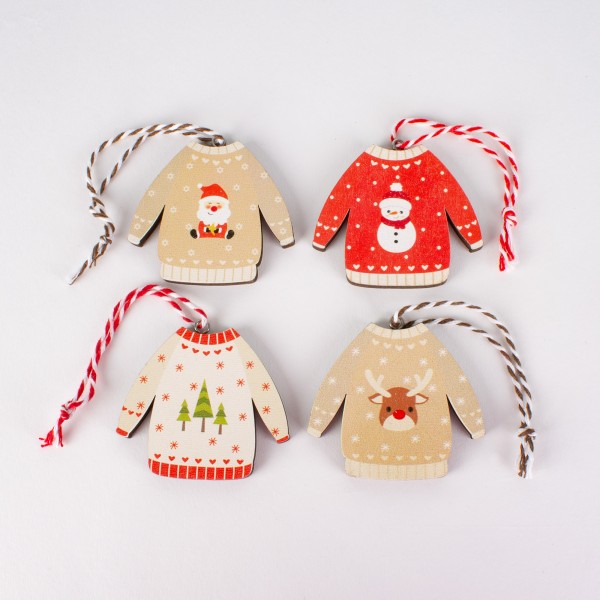 Holz Pullover 50mm zum Hängen, sortiert