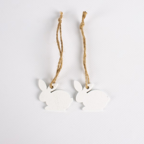 Wooden Hanging Easter Bunny 35mm