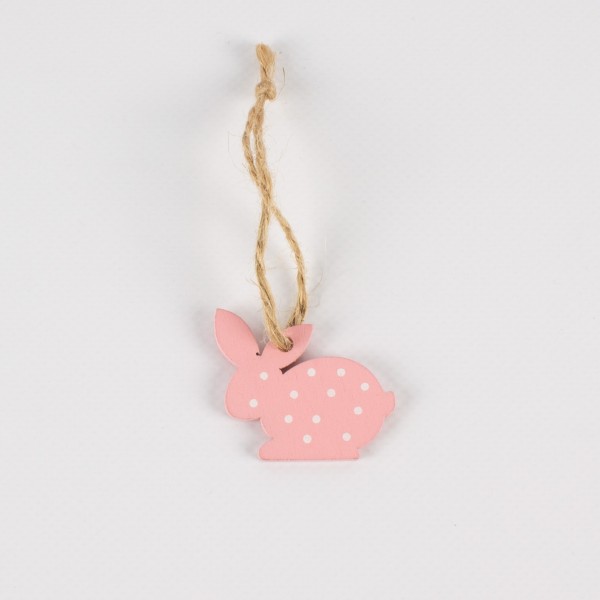 Wooden rabbit spotted to hang 35mm