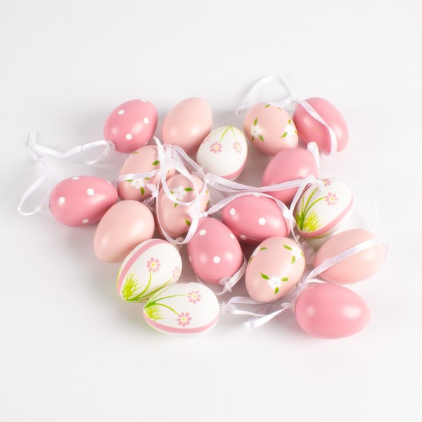 Plastic egg 40mm to hang, assorted