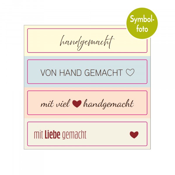 HANDGEMACHT 5010 eckig, Etiketten sortiert