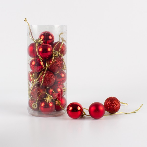 Weihnachtskugeln zum Hängen 30mm