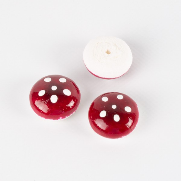 Flat fly agaric head 25mm
