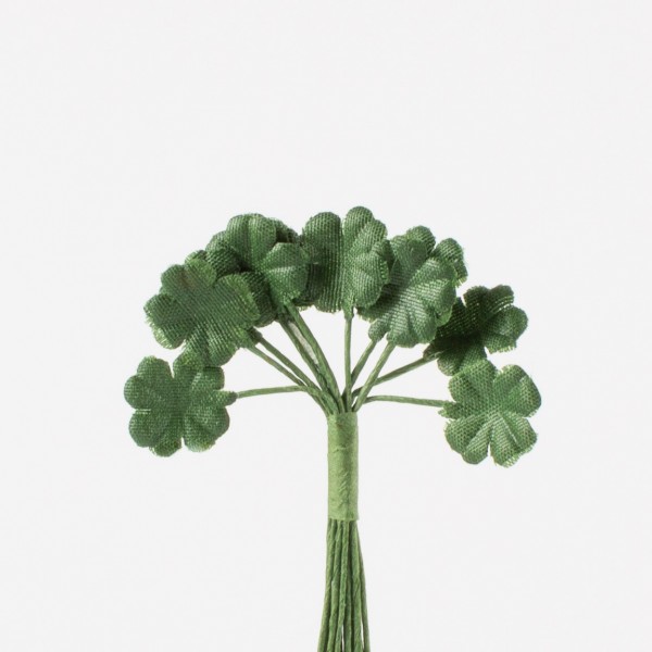 Cloverleaf mini on wire 12mm, 12 pieces/bunch