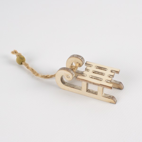 Holz Schlitten zum Hängen 60mm