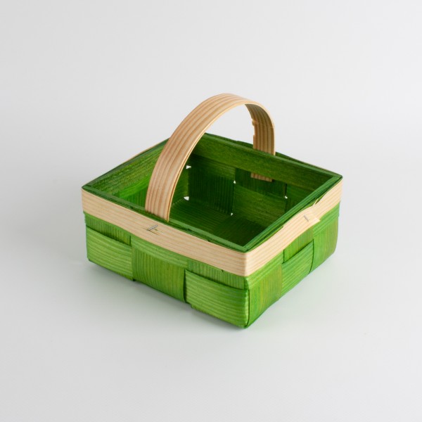 Chip basket square 130x110x60mm with handle