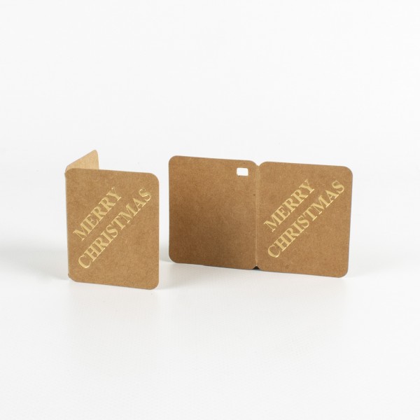 MERRY CHRISTMAS kraft paper pendant 55mm