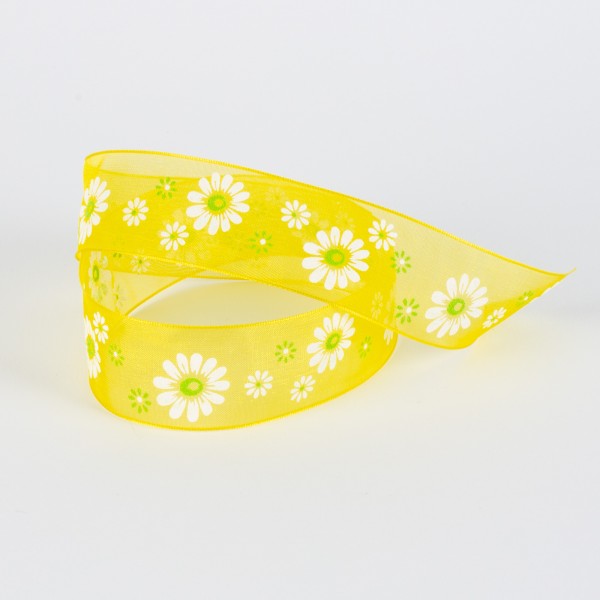 FLOWERS organza ribbon