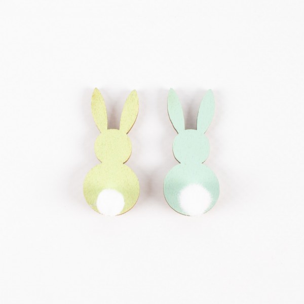 Wooden Bunny 40mm with Glue Dot