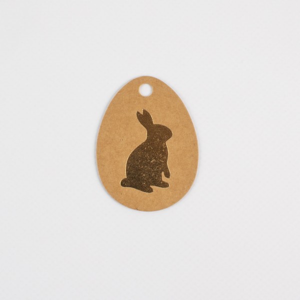 OSTERHASE Kraftpapier Anhänger 50mm