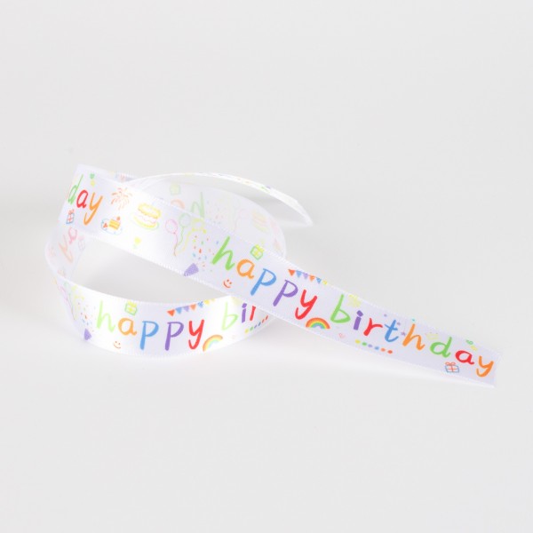 HAPPY BIRTHDAY 20, satin ribbon
