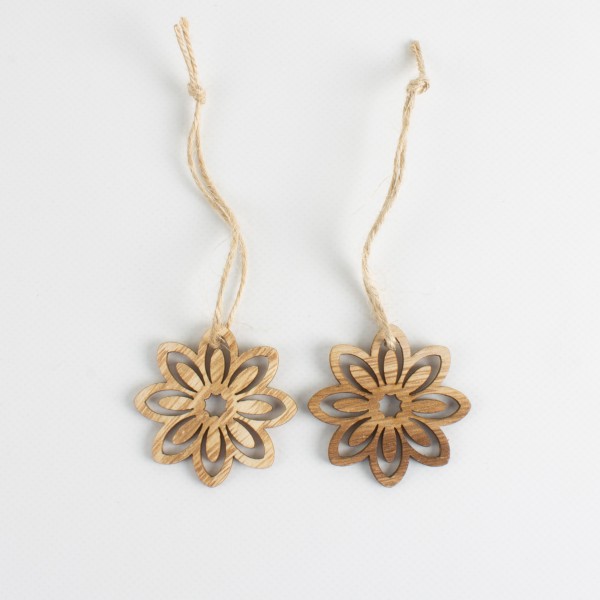 Wooden flower to hang 50mm