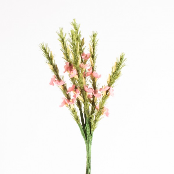 Erikablüte 50mm am Draht, 6 Stück/Bund