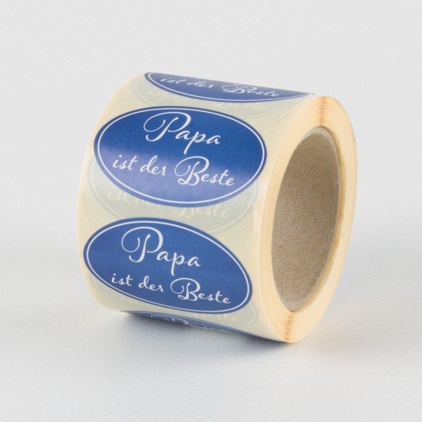 PAPA 4326 oval, Etiketten we/bl