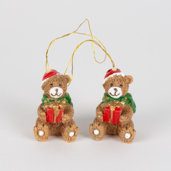 Poly Weihnachtsbär 30mm zum Hängen