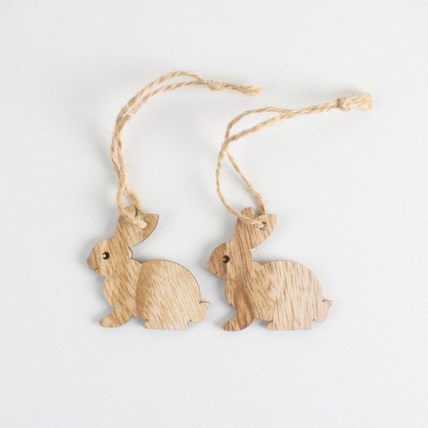 Wooden rabbit to hang 50mm