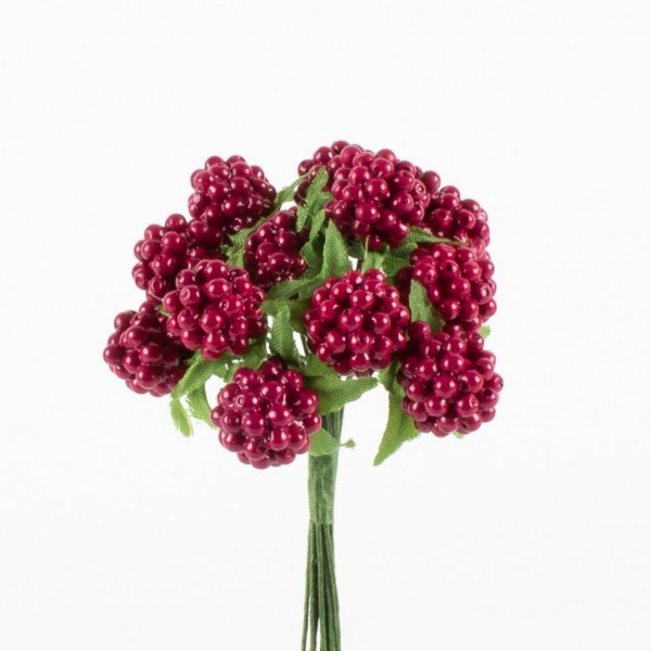 Brombeere 14mm am Draht, 12 Stück/Bund