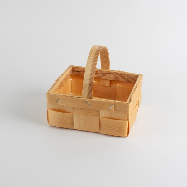 Chip basket square 130x110x60mm with handle