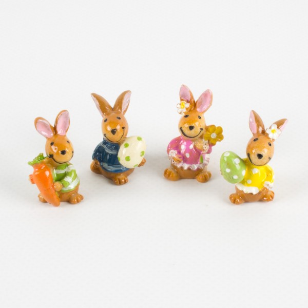 Poly rabbit 30mm, assorted colours