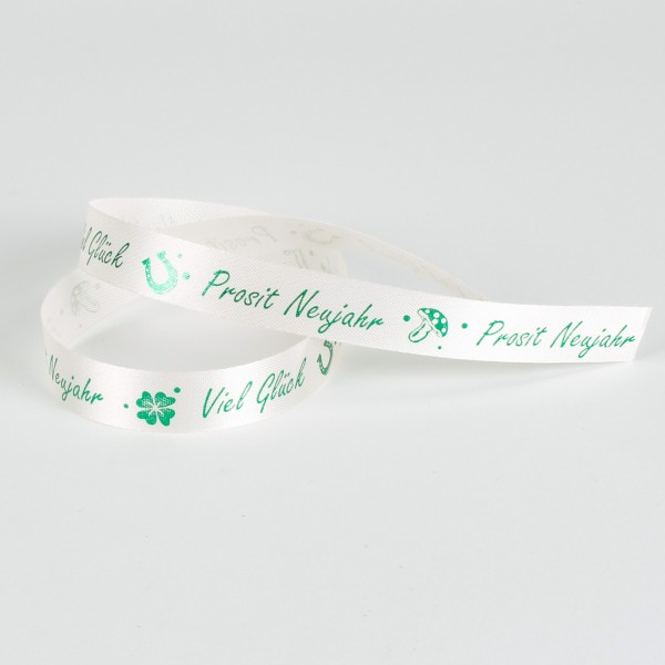 PROSIT NEUJAHR 15, single satin ribbon