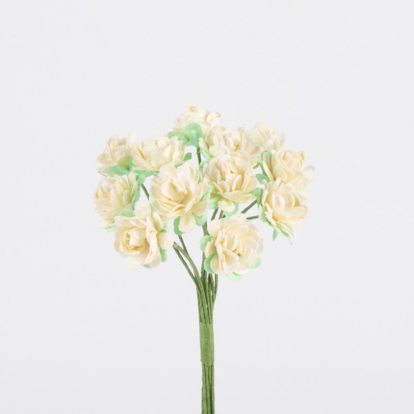 Papier Blütchen 16mm, 12 Stück/Bund