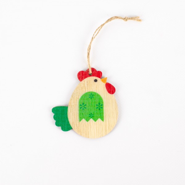 Wooden Chicken to hang 70mm