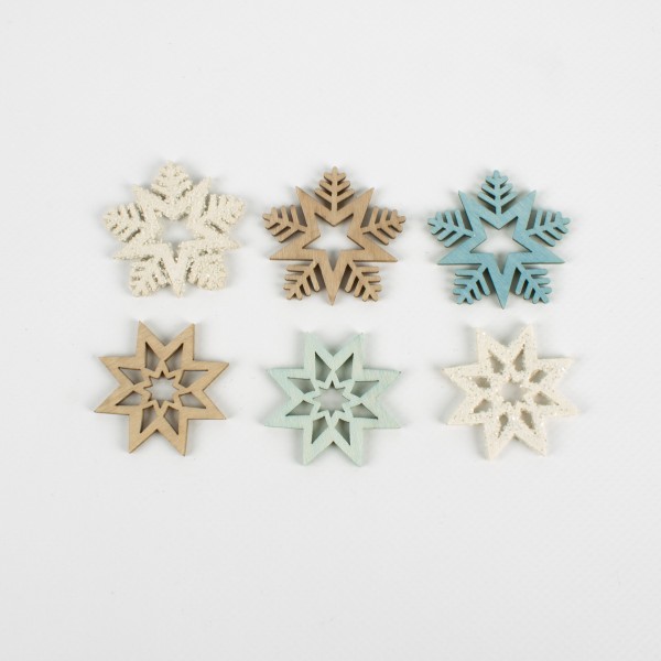 Wood ice crystals 40mm, assorted