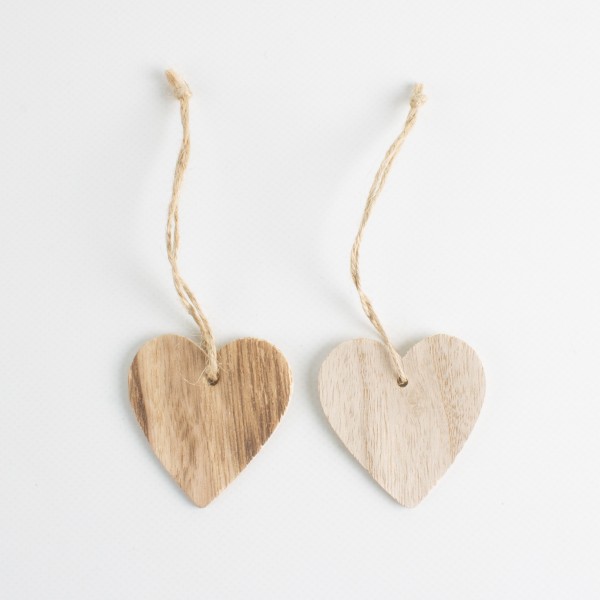 Wooden heart to hang 50mm