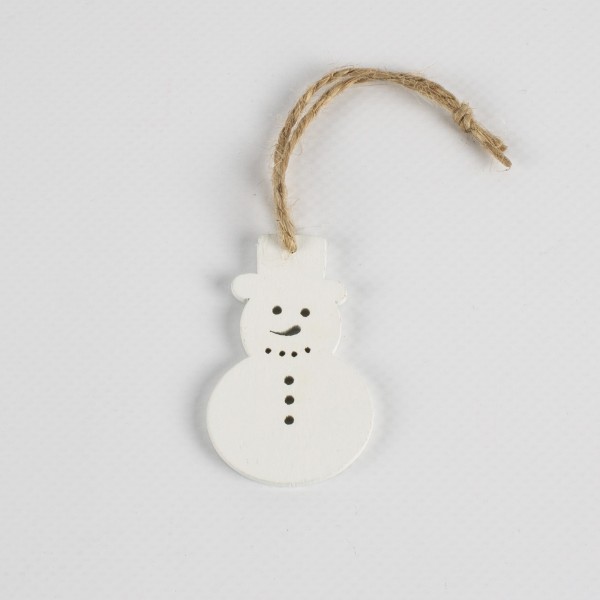 Wooden snowman to hang 50mm