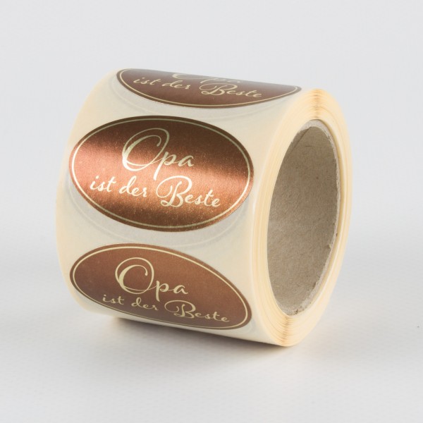 OPA 4326 oval, Etiketten go/br
