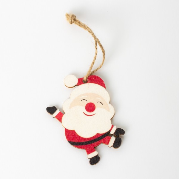 Holz Santa Claus zum Hängen 70mm