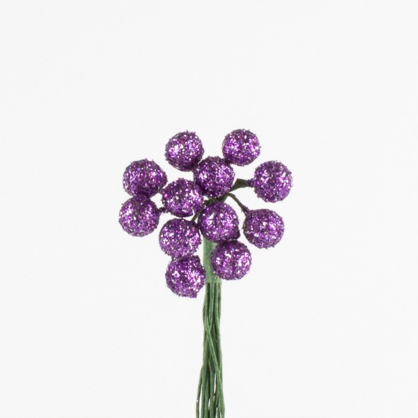 Glimmer-Beere d=8mm, 12 Stück/Bund