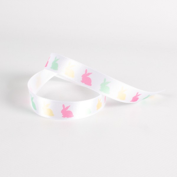RABBITS 15, satin ribbon