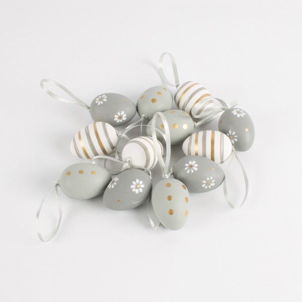 Plastic Egg 40mm for hanging, assorted