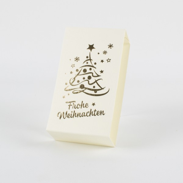 FROHE WEIHNACHTEN 70, banderole embossing gold