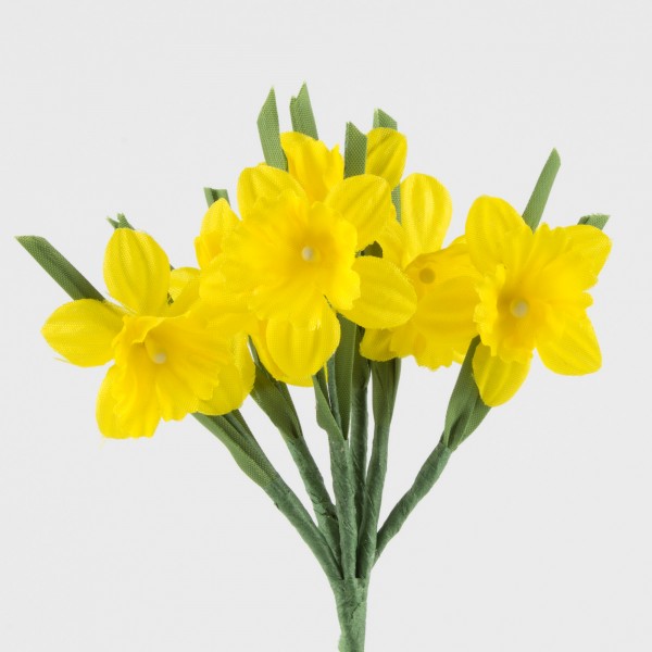 Narzisse 35mm mit 2 Blatt, 6 Blüten/Bund