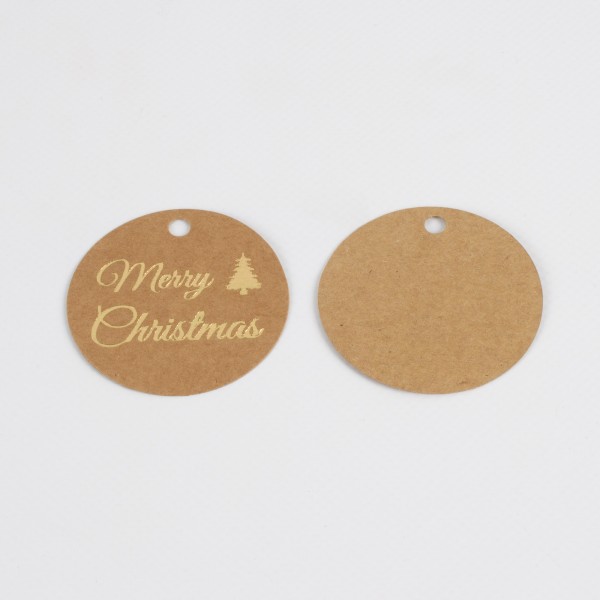MERRY CHRISTMAS 50mm pendant round