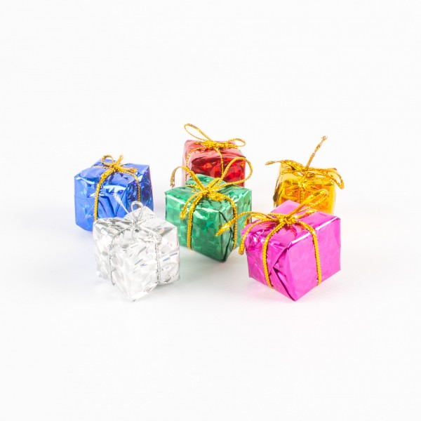 Deko Geschenkpäckchen 24mm, sortiert