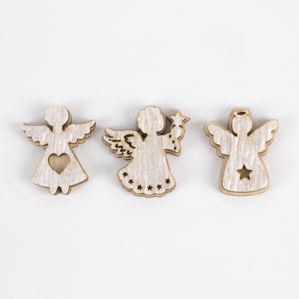 Wooden angel 35mm, 3 assorted