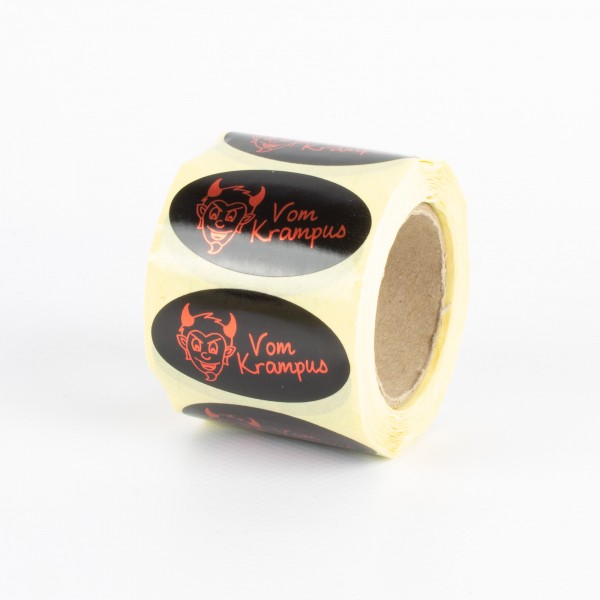 VOM KRAMPUS 4525 oval, Etiketten DR sc/ro